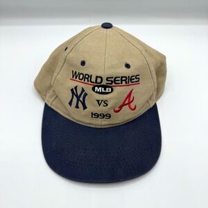 Vintage MLB 1999 World Series New York Yankees vs Atlanta Braves Adjustable Hat